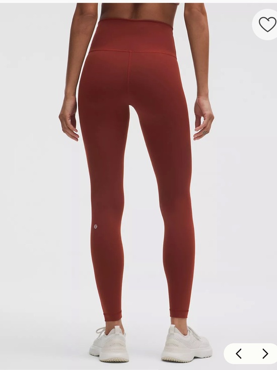 lululemon athletica Pants - Lululemon Wunder Train HR 28” Leggings Size 14 Everlux Burgandy Square Dot